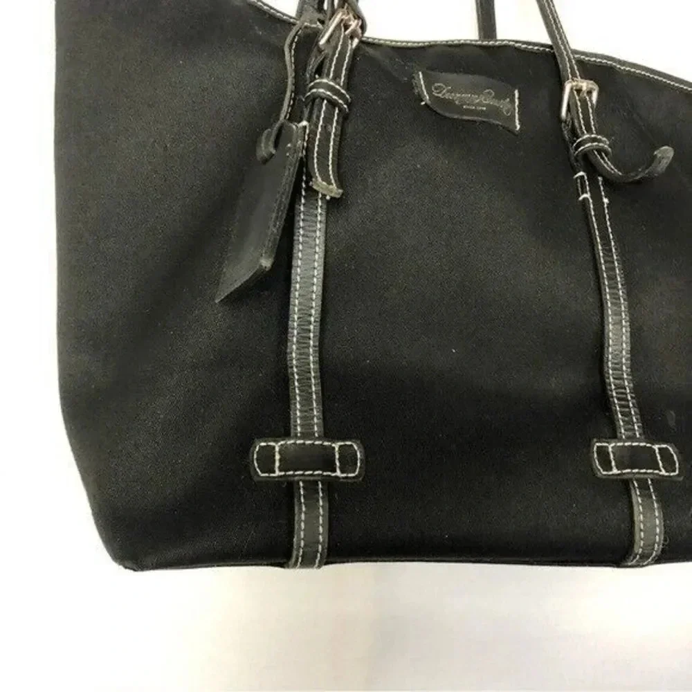 Dooney & Bourke Black Canvas East West Shopper Tote